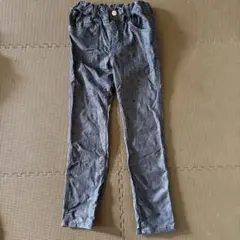 ネイビー プリント柄 長ズボン ゴムウエスト