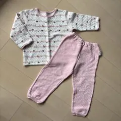 UNIQLO キルトパジャマ 100cm ウサギと花　ピンク