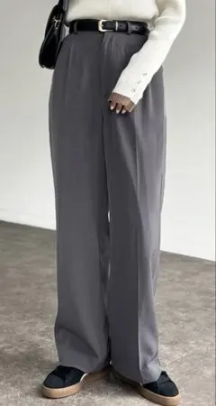 NOBLE エステルツイルストレッチスラックスパンツ グレーA 36 - メルカリ