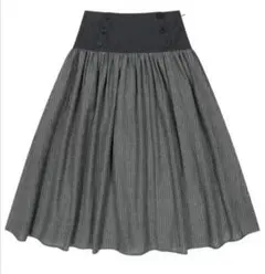 COYSEIO ダブルボタン ストライプ スカート 黒 0サイズ