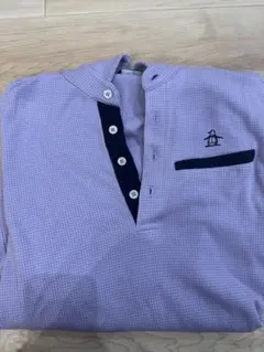 Munsingwear 長袖ポロシャツ Mサイズ 紫色 チェック柄