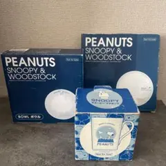 PEANUTS スヌーピー ウッドストック 平皿　ボウル　マグカップ　３点セット