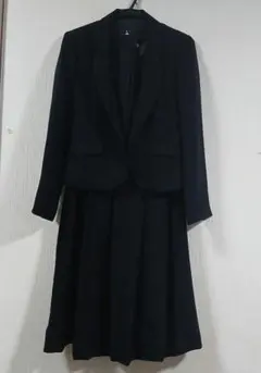 ブラックスカートスーツ 半袖ドレス付き　卒業式　入学式