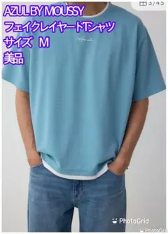 メンズ　フェイクレイヤードTシャツ Mのサムネイル