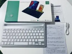 マルチプラットフォーム　BTキーボード　無線　Bluetooth シルバーカラー