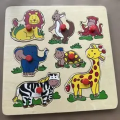 木製動物パズル 幼児向け