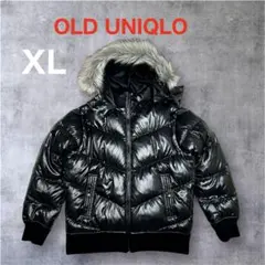 ✨美品✨オールドユニクロ 00s ダウンジャケット XL Y2K ファー付 平成