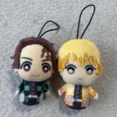 鬼滅の刃　炭治郎 善逸 マスコットぬいぐるみ 2体セット