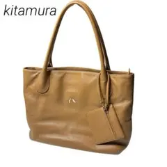 Kitamura キタムラ レザー トートバッグ ブラウン　A4収納　本革