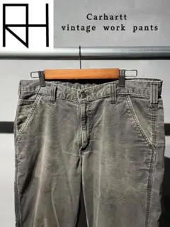 【古着】Carhartt　ダメージワークパンツ 34×32