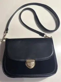 ZARAブラックレザーショルダーバッグ