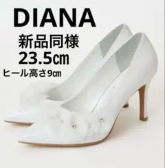 ほぼ未使用❤️ プラスダイアナ ビジューバックル スリッポン 23.5 