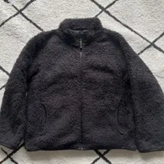 ユニクロ　黒 ファーフリースジャケット 130
