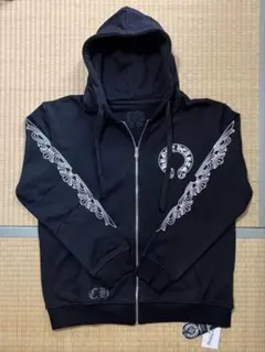 M 黒 FR2 撫子 刺繍 ラビット ジップ フーディ パーカー クロム - メルカリ