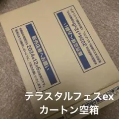 【箱のみ】テラスタルフェスex　空箱1カートン分　BOX20箱 2025年最新】カートン テラスタルフェスの人気アイテム - メルカリ