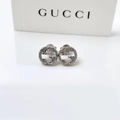 値下可GUCCI 〔グッチ インターロッキング〕スタッズピアス - メルカリ