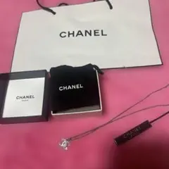 CHANEL CCロゴネックレス シルバーストーン付き袋付き　新品