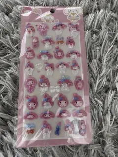 マイメロディー　3Dぷっくりシール　ボンボンドロップシール風