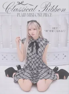 ミシェルマカロン チェック柄ミニワンピース レッド - メルカリ