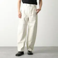 【美品】LEMAIRE ツイステッド ベルテッドパンツ ホワイト Sのサムネイル