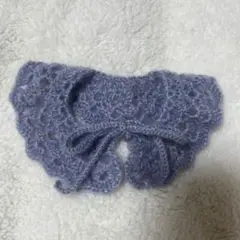 つけ襟　ハンドメイド　編み物
