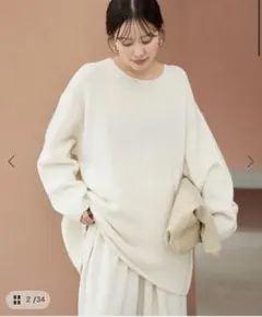 WOOL CASHMERE SOFT TUNIC ニット