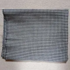 生地　チェック黒白