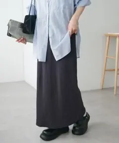 リブカットナロースカート　ディスコート