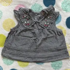 petit mainのギンガムチェック柄ブラウス