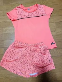 本日限定値下げ！　プリンス　テニスウェア　セット　上下セット　Mサイズ　オレンジ