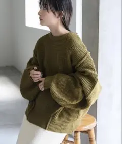 select MOCA オーバーボリュームスリーブニット