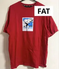 FATプリント Tシャツ　象　レッド　XL相当　半袖のサムネイル
