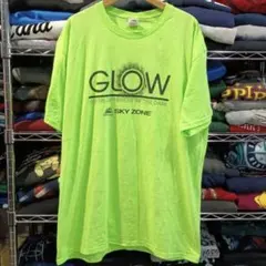 USA古着 ネオングリーン イベント プリント Tシャツ