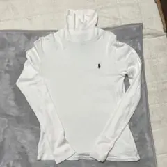 POLO RALPH LAUREN ポロ 白 タートルネックニット 薄手