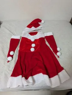 サンタコスチューム 帽子付き 赤