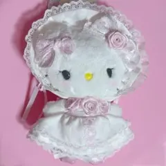 サンリオ ホワイトフリルデザインシリーズ マスコットホルダー ハローキティ