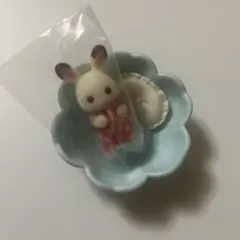 シルバニア　赤ちゃん&お花のベッドセット　ショコラウサギ