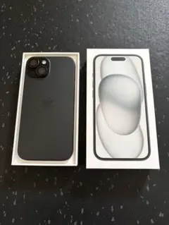 Apple iPhone 15 ブラック 本体 SIMフリー カメラに小傷あり