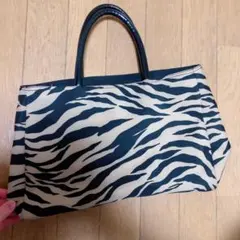 ゼブラ柄 トートバッグ