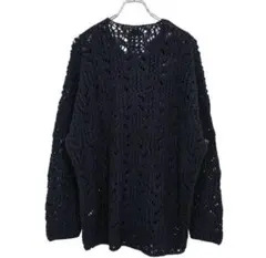 DAIRIKU Flower Pattern Hand Knittingブラックのサムネイル
