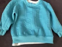 水色 アルファベット柄　トレーナー 100cm