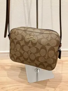 【極美品】COACH コーチ ショルダーバッグ シグネチャー カメラバッグ茶