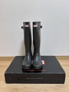 HUNTER ロングレインブーツ UK5(24cm) チョコレート