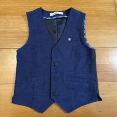 タグ付き新品★ファミリアのベスト(リバーシブル)★80サイズ★ネイビー色 ファミリア】リバーシブルベスト80サイズ（ライトブルー／ネイビー