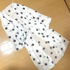 ドット 水玉 シアー ガウン ロングカーディガン　白