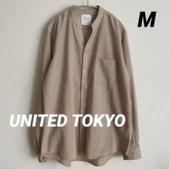 UNITED TOKYO ノーカラーシャツ スモーキーピンク