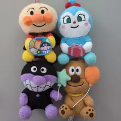 アンパンマン ころふわ ぬいぐるみ4点セット ばいきんまん コキンちゃん チーズ