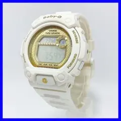 329 送料無料【電池交換済】Casio Baby-G ホワイトデジタル腕時計