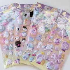 シール　4枚　マシュマロシール　ぷっくりシール　平成