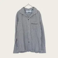 メンズメルローズ シャツ オープンカラー チェック 3 白黒 綿 デートのサムネイル